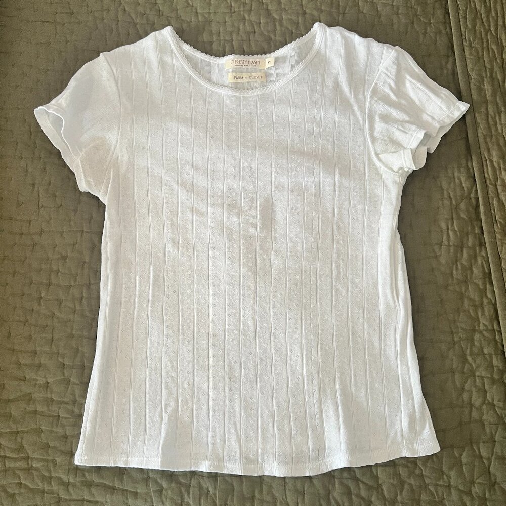 Christy Dawn White Rayne Tee - Picture 2 of 4